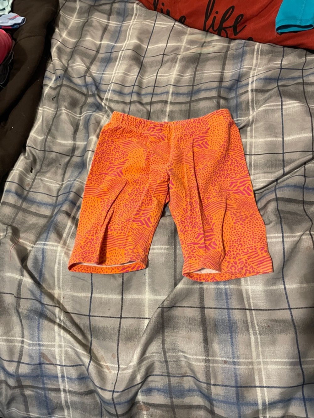 Falls Creek Pink & Orange Animal-Print Knit Shorts